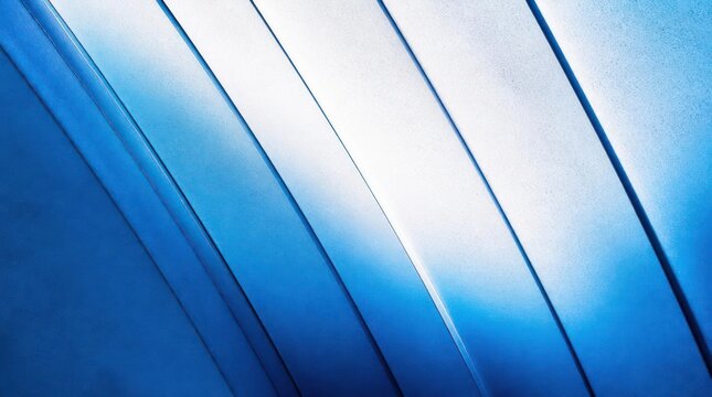 Close-up of Blue Metallic Surface with Parallel Lines and Reflection.