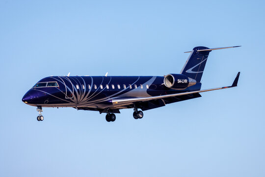 Luqa, Malta - May 20, 2026: Air Libya Bombardier CRJ-200LR (CL-600-2B19) (REG: 5A-LHR) arriving from Benghazi, Libya.