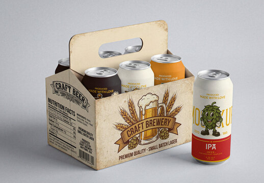 Beverage Multi Pack Carrier Mockup