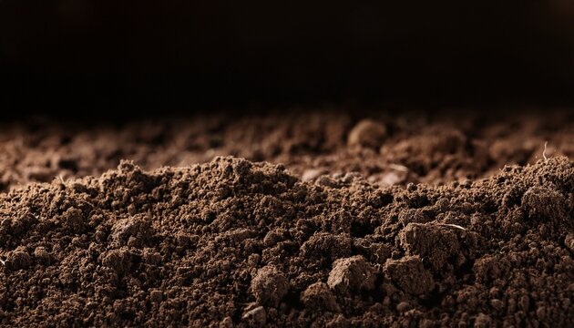 close up of natural soil texture for gardening and farming