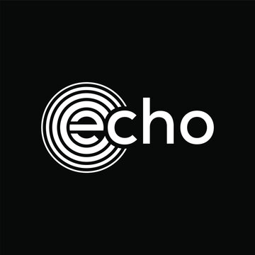 word mark echo logo design vector template