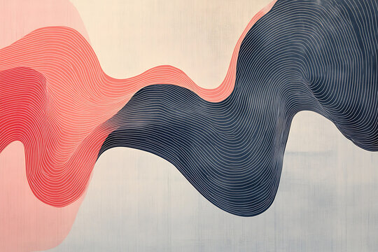 Minimal line art abstract continuous face sketch phone backdrop