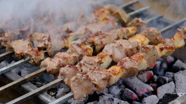 shish kebab on the barbecue