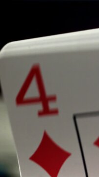 Poker Cards. Filmed on a high-speed camera at 1000 fps. High quality FullHD footage