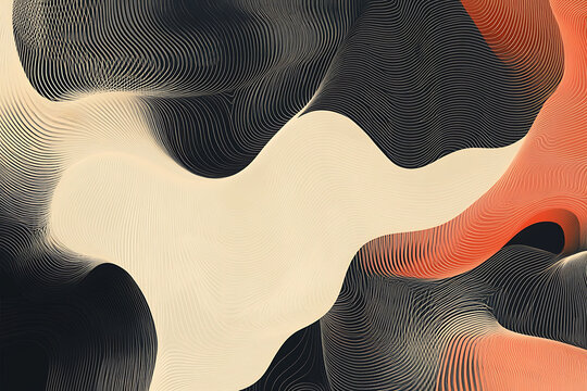Earthy terracotta and beige geometric block phone screen layout