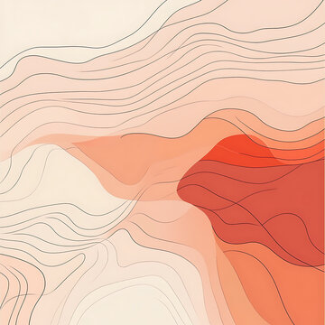 Minimal line art abstract continuous line flower phone backdrop