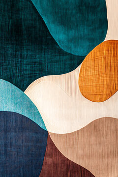 Warm terracotta abstract geometric block smartphone theme background