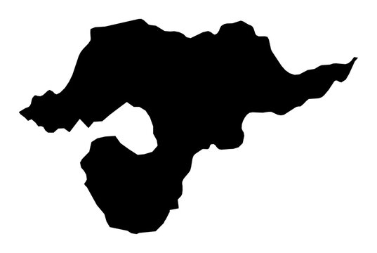A contour map of Borsod-Aba&uacute;j-Zempl&eacute;n. Hungarian county silhouette