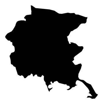 A contour map of Friuli-Venezia Giulia. Italian region silhouette