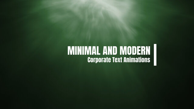Minimal and Modern Corporate Text Animations