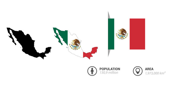 Map of Mexico collection, country and geography