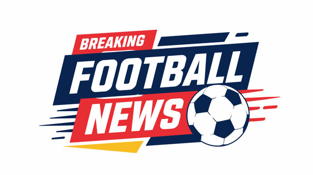 Football News Banner With Soccer Ball.