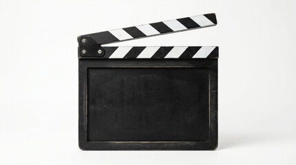 Fototapeta premium blank Classic Movie Clapboard or Film Slate Isolated on a white Background for Video Production and Cinema 