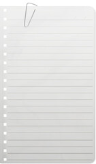 Fototapeta premium Notebook Page with Paperclip
