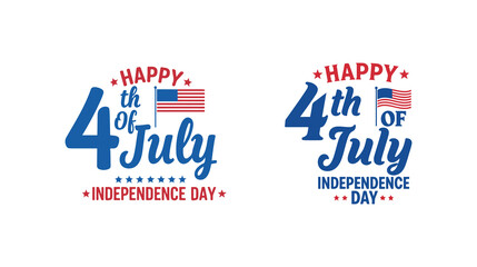 4th of july independence day patriotic greeting. Independence day typography © SilhouetteNest