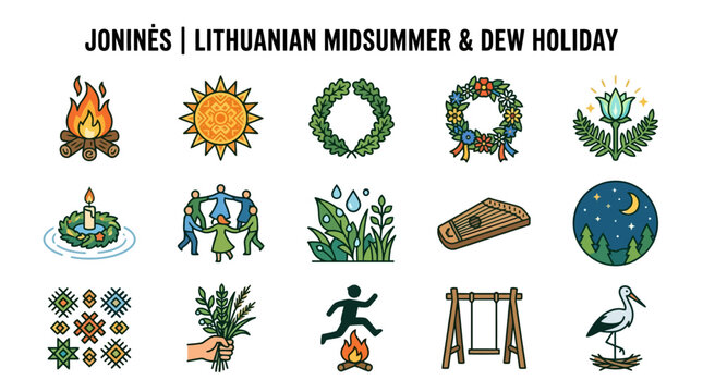 JONINES Lithuanian Midsummer Holiday Icons