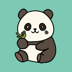 Fototapeta premium Panda Moscot Character Cute Vector