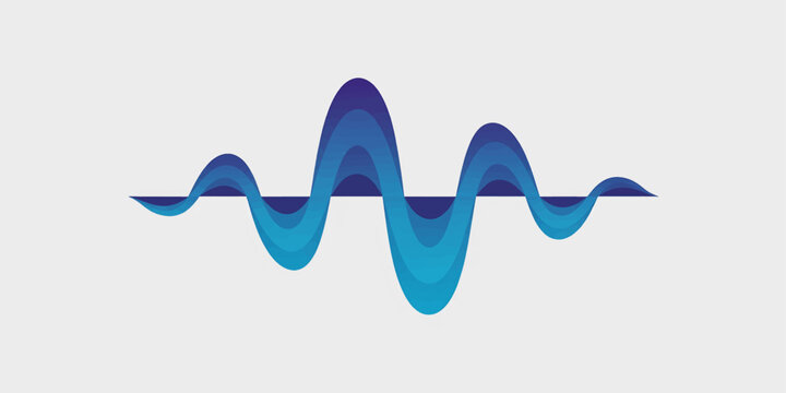Abstract Blue DNA Wave Background Design