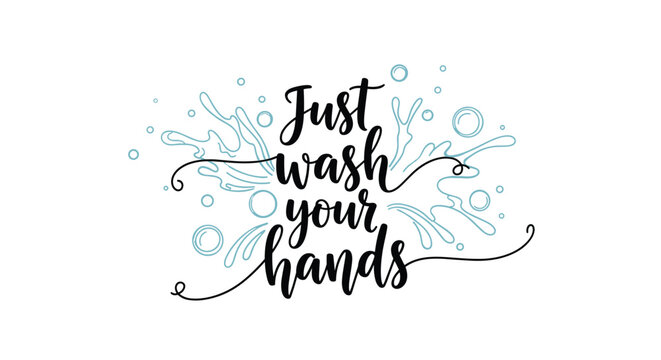 Simple graphic illustration for handwashing and personal hygiene emphasizing clean and healthy habits for everyone.