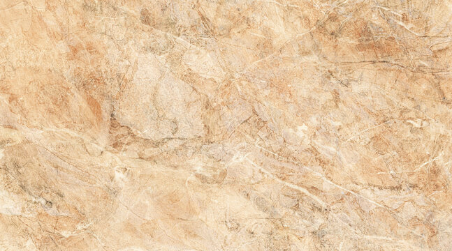 A close-up, abstract view of natural marble texture, showcasing swirling patterns of beige, cream, and brown tones. The surface exhibits a polished.