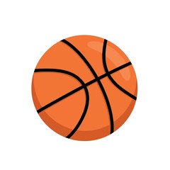 Classic Orange Basketball Sphere Vector Illustration © gyoho