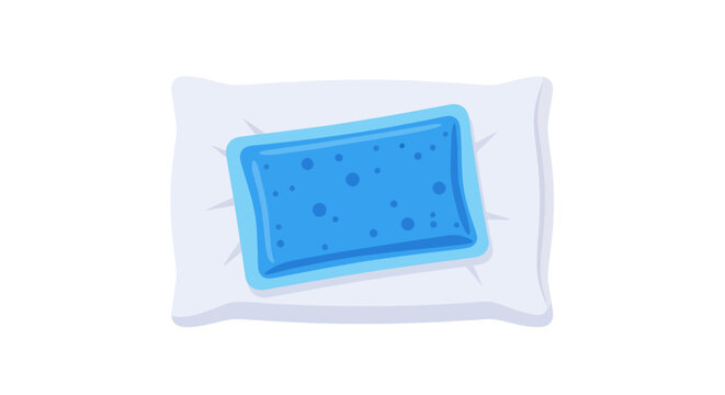 Disposable blue medical cold gel pack for injuries.