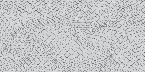 Curved net pattern. Seamless design for sportswear or equipment like soccer goals, volleyball nets, basketball hoops, hockey nets, and athletic gear. white background © Rahmat