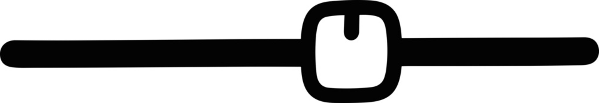 Simple black slider control icon on white background
