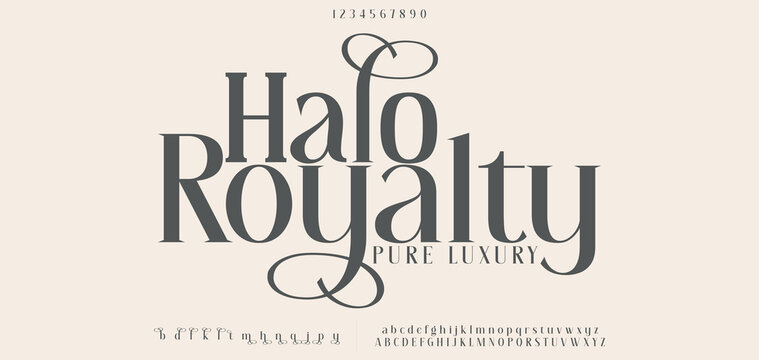 Minimal modern luxury logo alphabet font. Typography abstract sans serif technology, electronic, movie, future, creative brand logos fonts. vector illustration