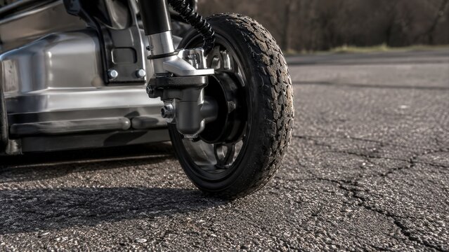 GPR Wheel on Cracked Asphalt