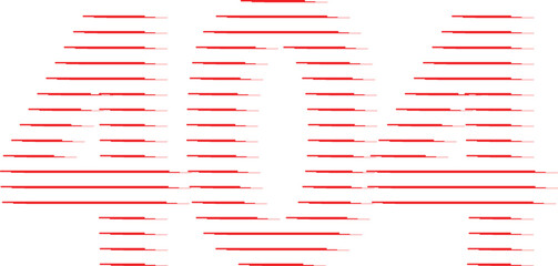 Fototapeta premium Abstract Red Horizontal Strokes Forming Symmetrical Geometric Pattern on Gray Background