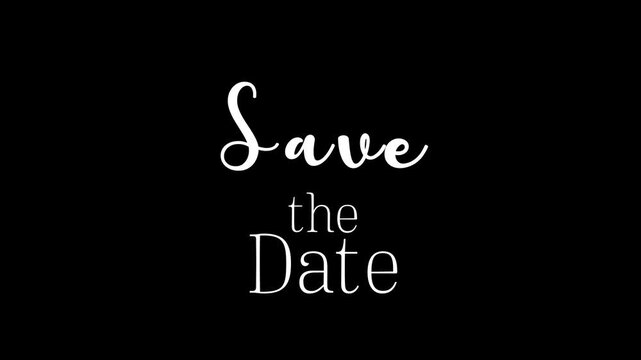 Save the Date, save the date animated lettering text save the date wedding marriage gold luxury sparkling 4k looping animated