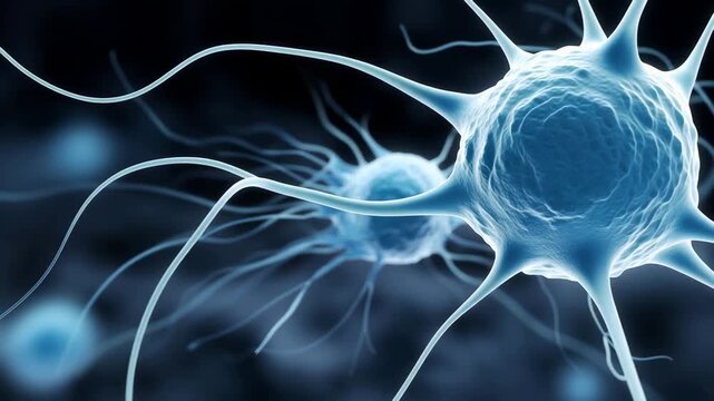 Microscopic view of sperm cells swimming in blue fluid, fertility science and reproductive medicine concept sperm cells, spermatozoa, fertility, reproductive medicine, conception