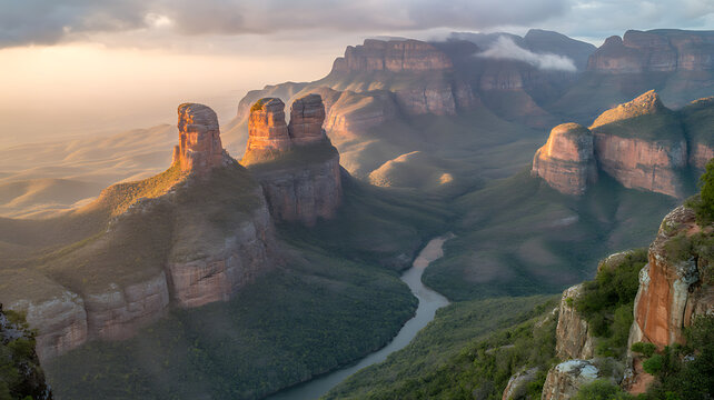 Stunning Geological Marvels of the Three Rondavels at Blyde River 