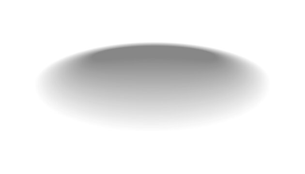 Soft oval drop shadow effect isolated on transparent background PNG for product mockup and banner design