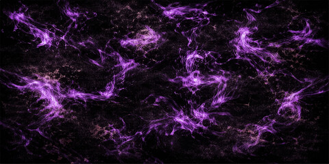 Abstract purple galaxy background with glowing smoke and bright space lights © Sayid
