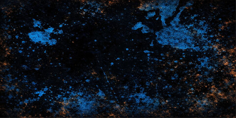 Dark blue galaxy night sky with glowing stars and cosmic nebula background © Sayid