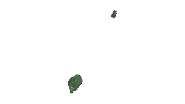 High Detailed Sao Tome and Principe Map PNG, Geographic Relief and Terrain Illustration of Sao Tome and Principe