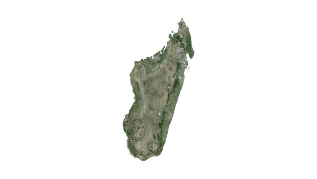 High Detailed MADAGASCAR Map PNG, Geographic Relief and Terrain Illustration of MADAGASCAR