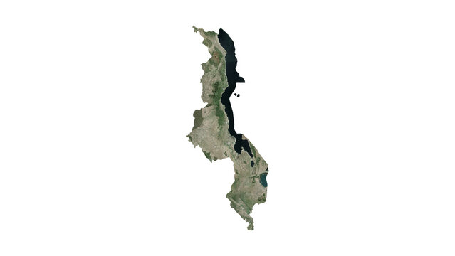 High Detailed MALAWI Map PNG, Geographic Relief and Terrain Illustration of MALAWI