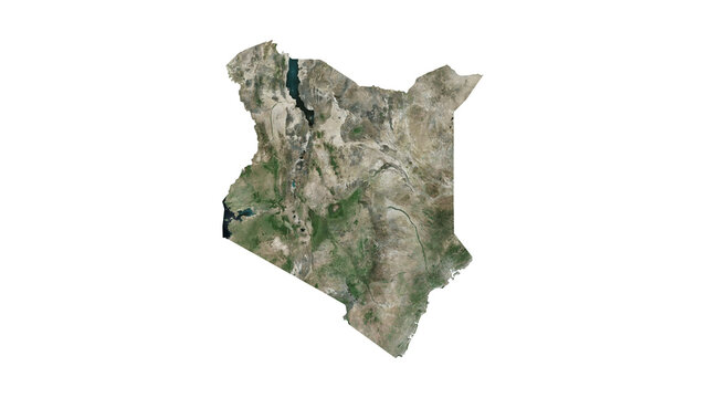 High Detailed KENYA Map PNG, Geographic Relief and Terrain Illustration of KENYA