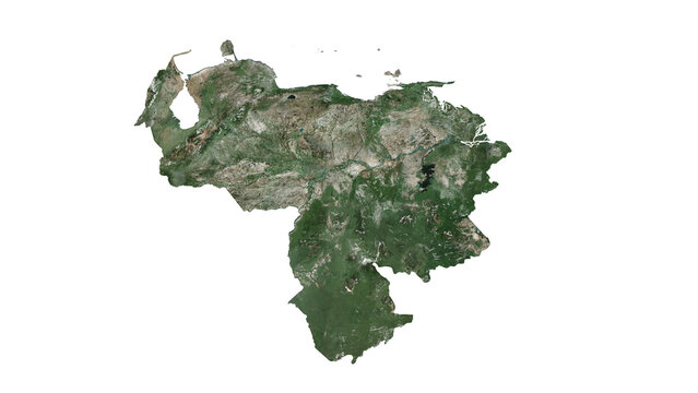 High Detailed VENEZUELA Map PNG, Geographic Relief and Terrain Illustration of VENEZUELA