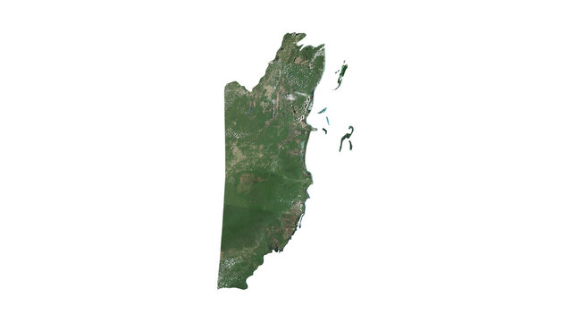 High Detailed BELIZE Map PNG, Geographic Relief and Terrain Illustration of BELIZE