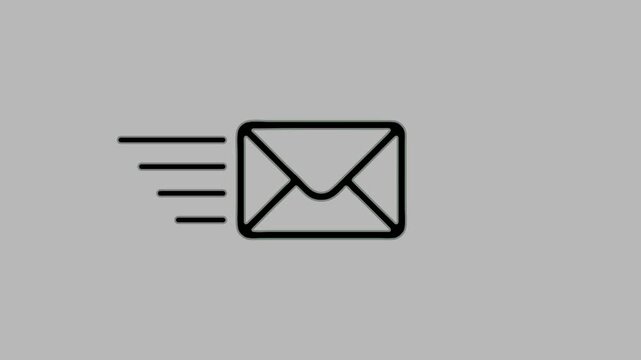Animated email envelope sending message motion animation
