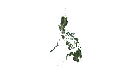 Obraz premium High Detailed PHILIPPINES Map PNG, Geographic Relief and Terrain Illustration of PHILIPPINES