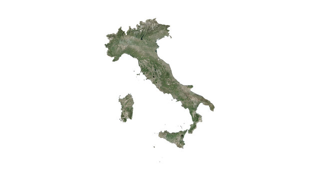High Detailed ITALY Map PNG, Geographic Relief and Terrain Illustration of ITALY