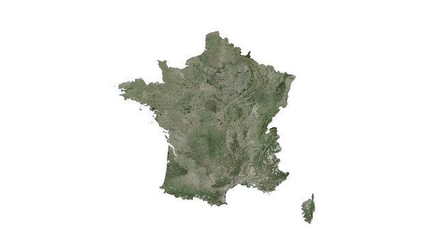 High Detailed FRANCE Map PNG, Geographic Relief and Terrain Illustration of FRANCE