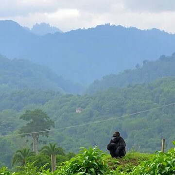 gorillas on the mountain