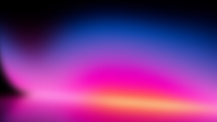 Obraz premium Pink and blue gradient with yellow accent on black light effect color transiti