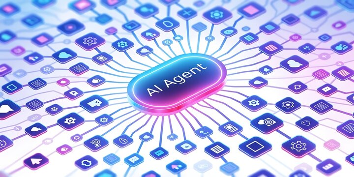 AI agentic workflow automation artificial intelligence agent software interface nodes triggers data tool dashboard coding icon